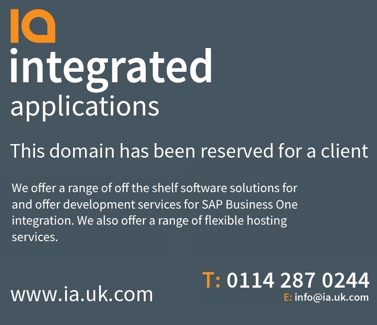 This domain has been registered for a client of Integrated Applications Limited.